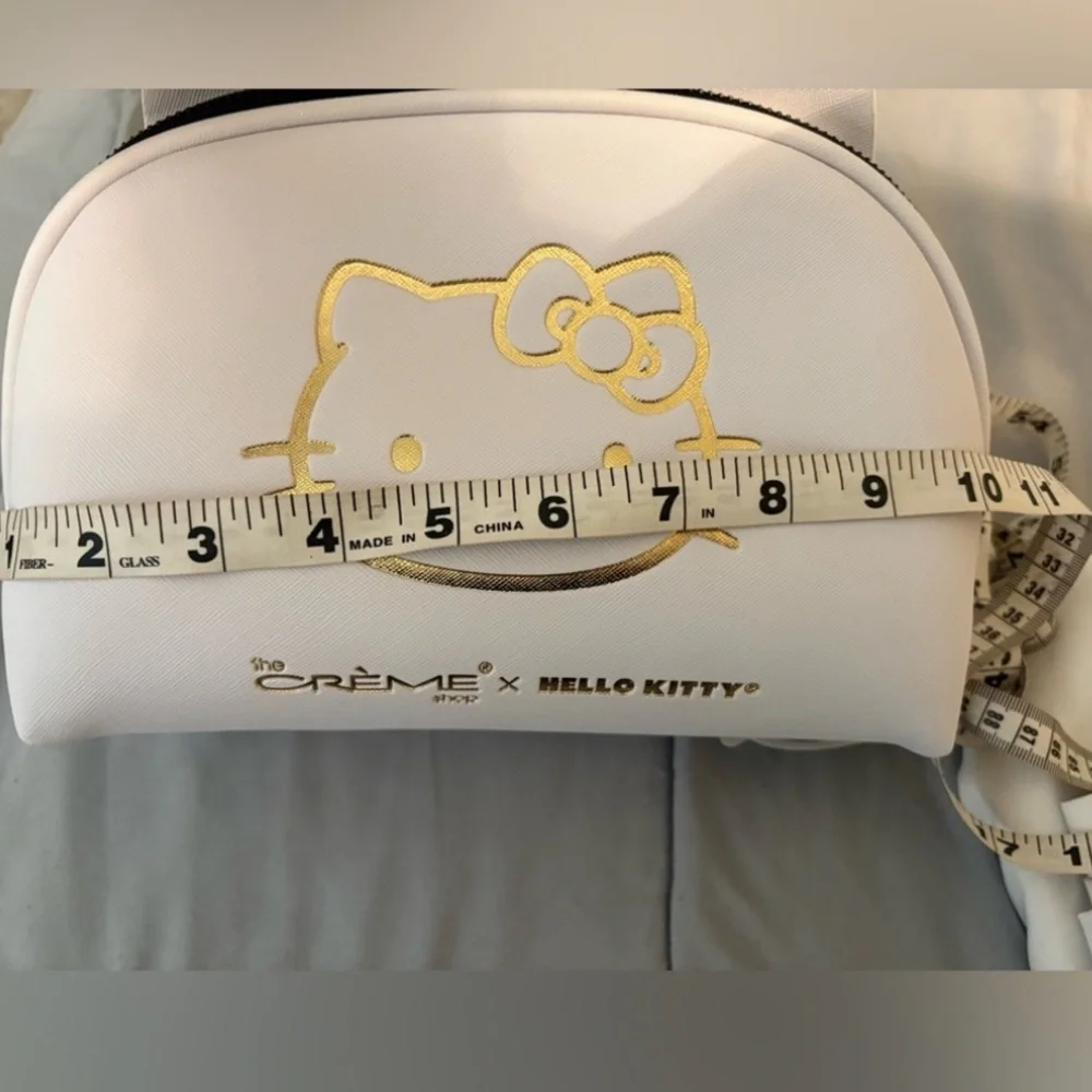 Limited Edition Gold The Crème Shop x Hello Kitty Cosmetic Bag